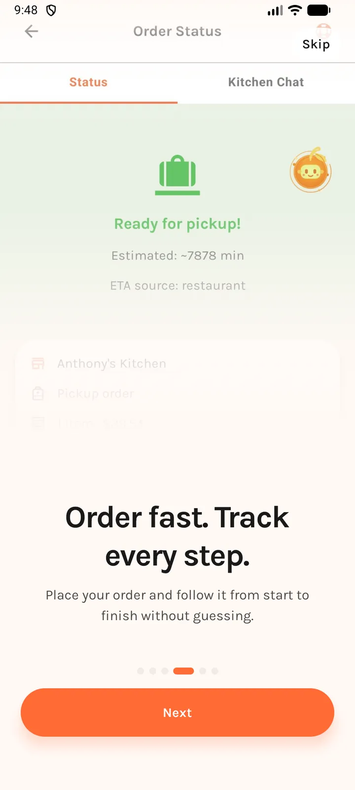 Slide 4 — Order fast, track every step