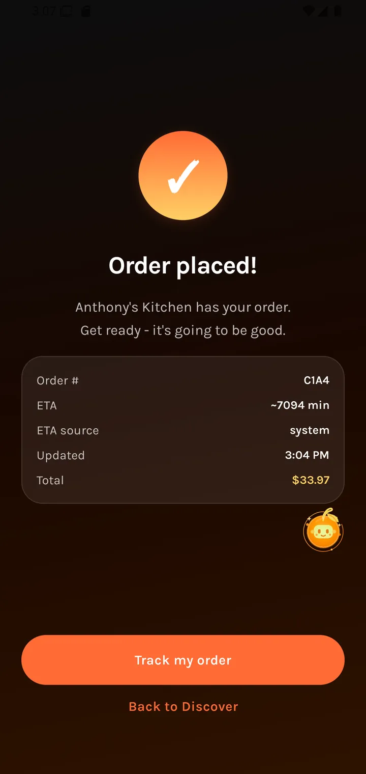 Order placed