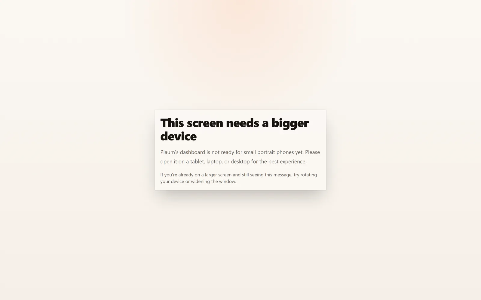 The bigger-device screen