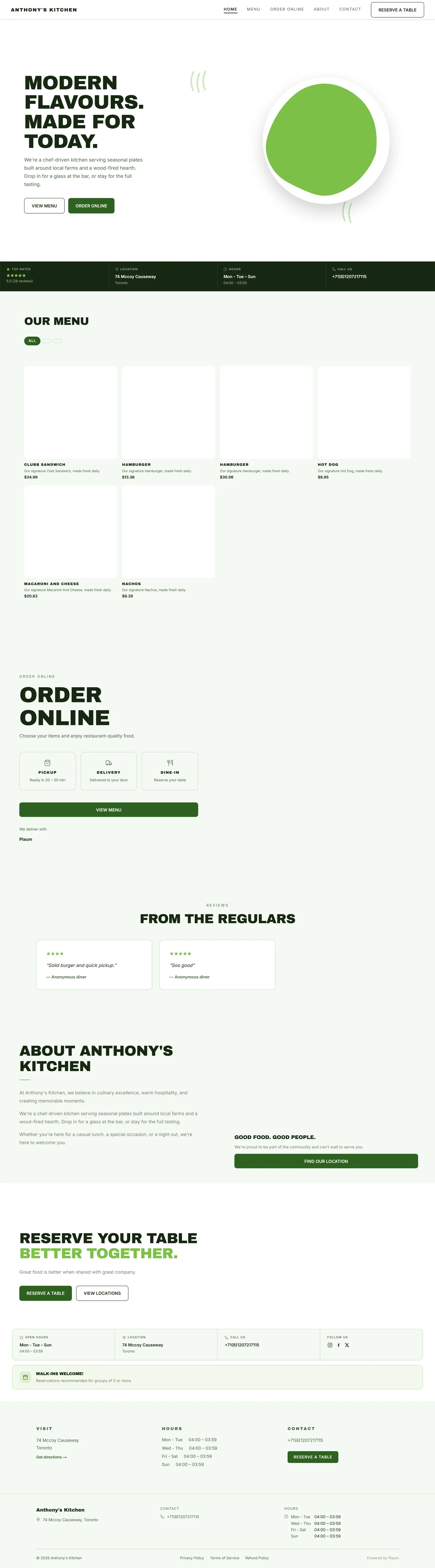 Your website's home page